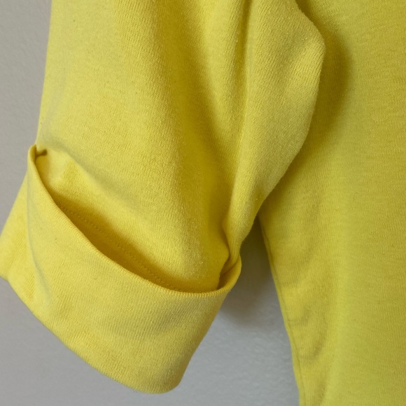 Lauren Ralph Lauren Bright yellow top with gold button detail Size Large - Picture 9 of 12